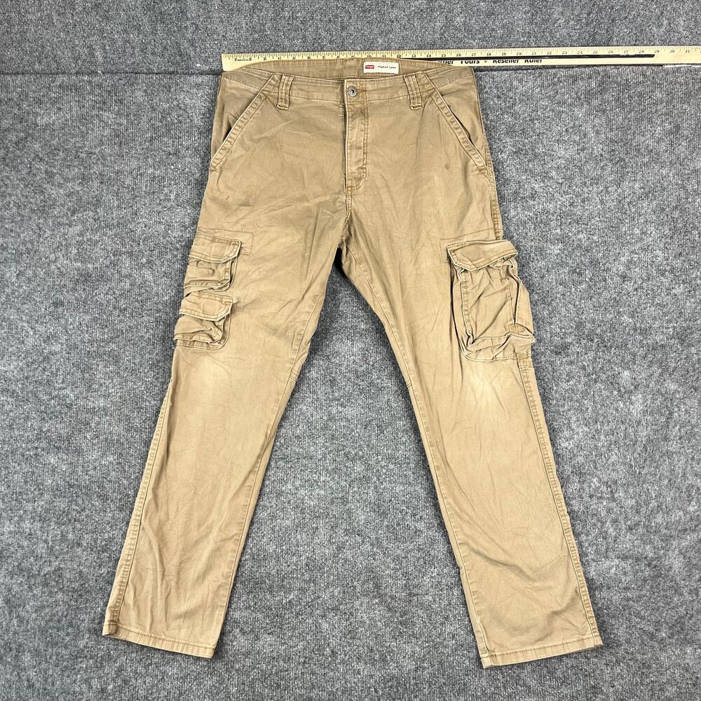 Wrangler Cargo Pants Mens Size‎ 33x30 Tan Utility Casual Workwear Outdoor